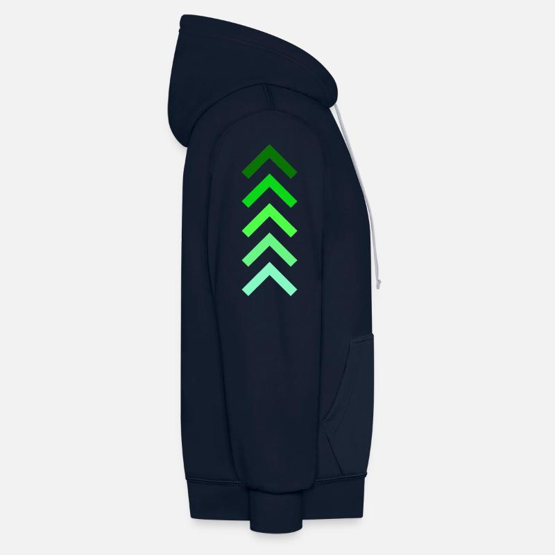 Montée en puissance ! - Sweat à capuche contrasté - bleu marine/gris chiné