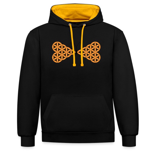 The Butterfly Of Life - Sacred Animals - Contrast hoodie