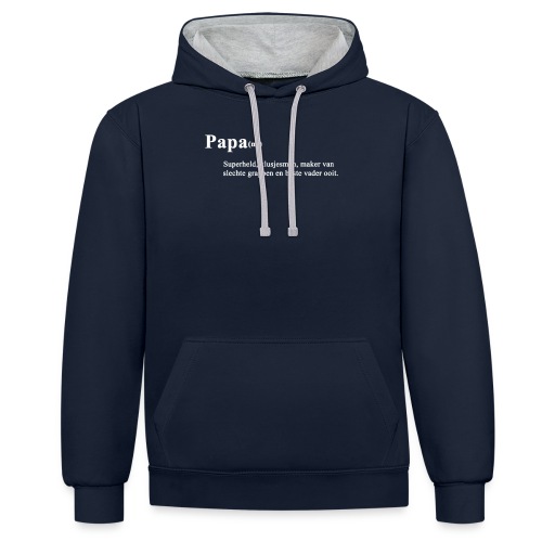 Papa Grappig Shirt voor Vaderdag - Contrast hoodie