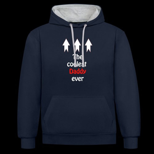 The coolest Daddy ever - Kontrast-Hoodie