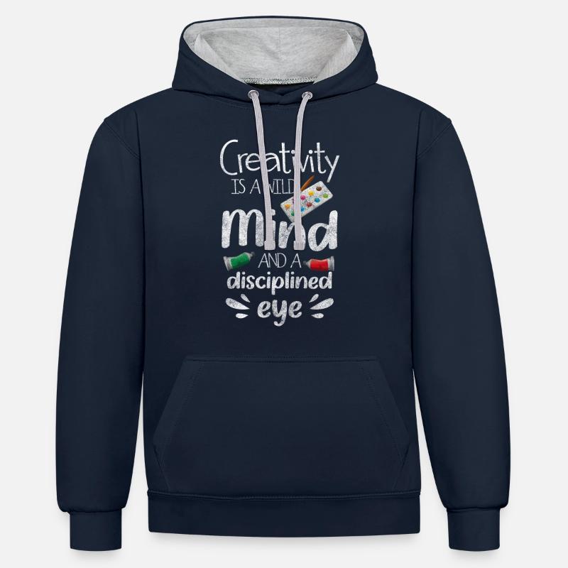 Painter Paint Paint Roller - Contrast hoodie - navy/heather grey