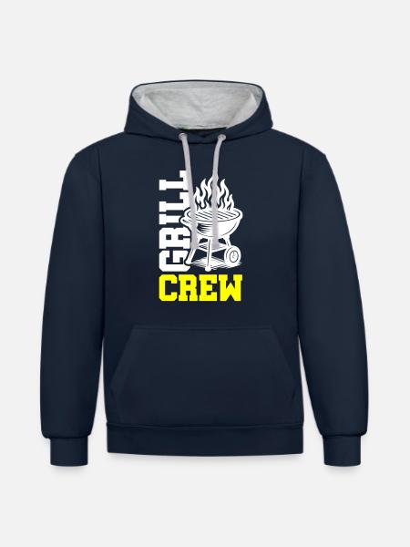 Grill Crew - Contrast hoodie - navy/heather grey