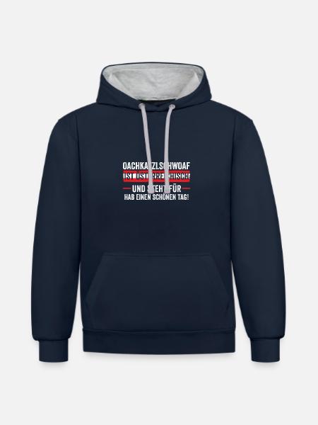 Austrians Austria - Contrast hoodie - navy/heather grey