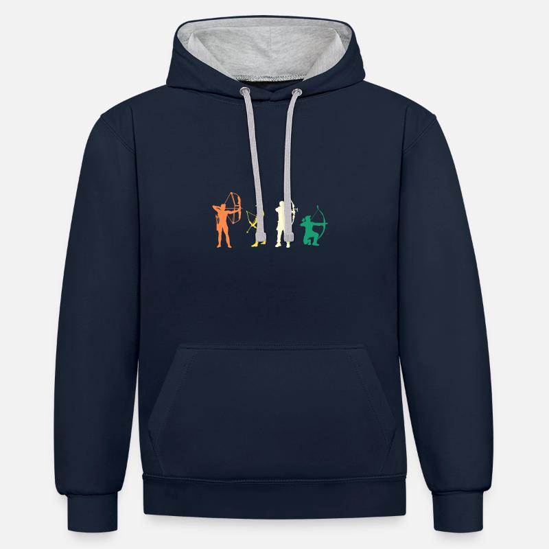 Archer Evolution Archery - Contrast hoodie - navy/heather grey