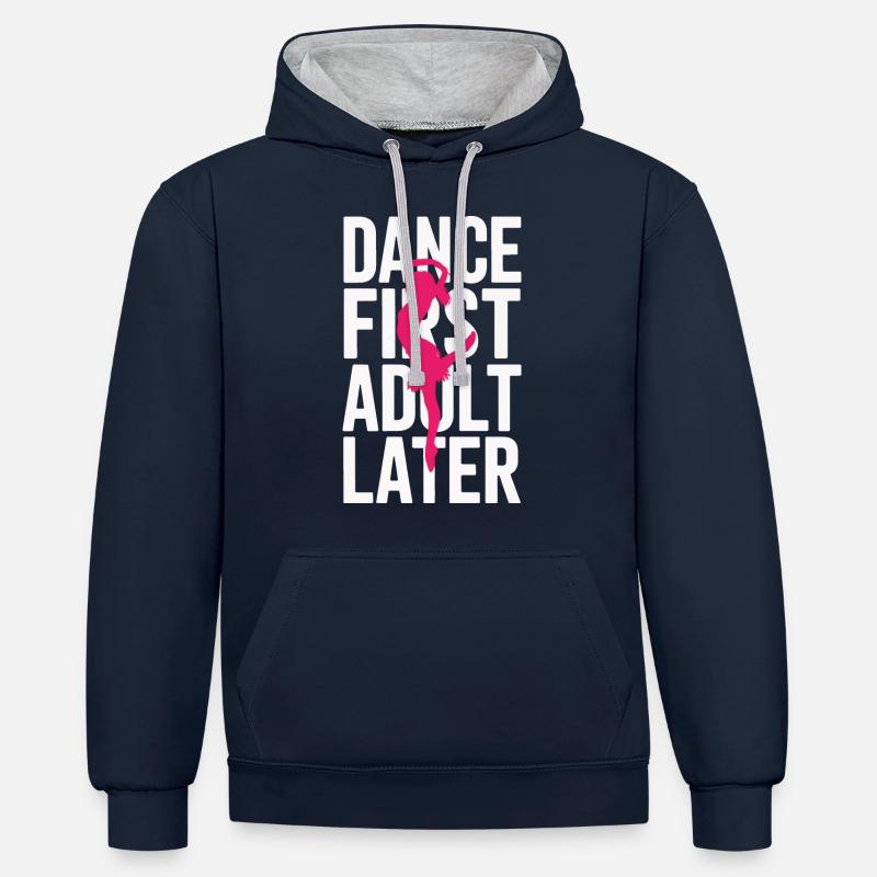 Dancing Dancers Dancing - Contrast hoodie - navy/heather grey