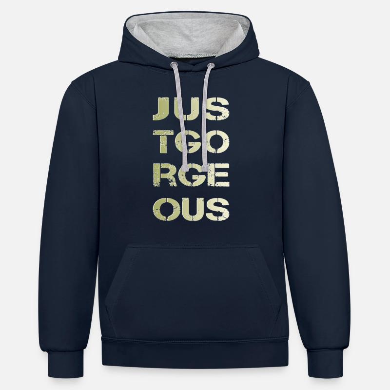 tout simplement magnifique - Sweat à capuche contrasté - bleu marine/gris chiné
