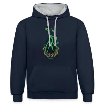Phantastische Tierwesen Bowtruckle - Kontrast-Hoodie - Navy/Grau meliert - Vorne - Nico (186cm)