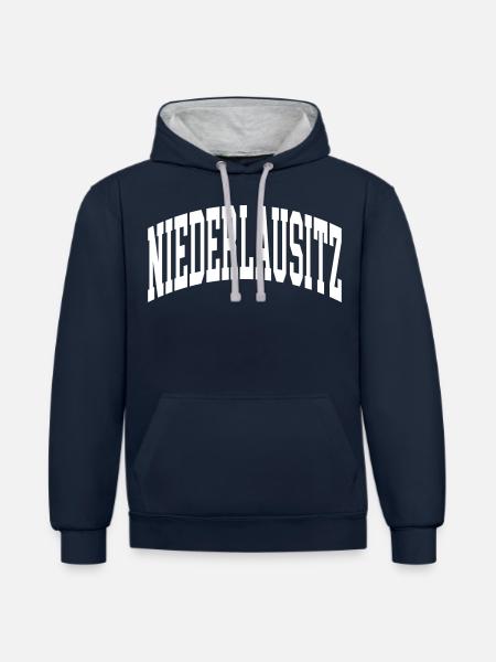 Lower Lusatia - Contrast hoodie - navy/heather grey