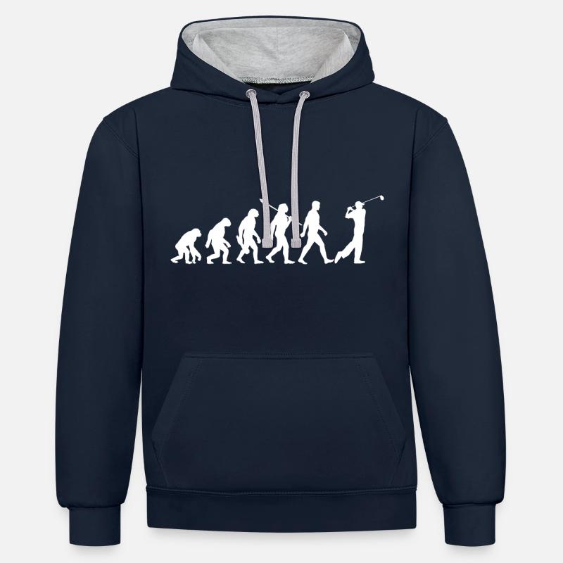 Evolution Golf - Golfer - Contrast hoodie - navy/heather grey