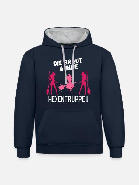 Bachelor party - Contrast hoodie - navy/heather grey