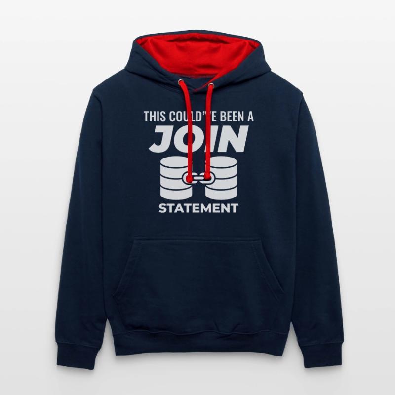 SQL Join Database Statement Programming Data Contrast hoodie