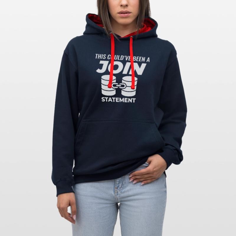 SQL Join Database Statement Programming Data Contrast hoodie