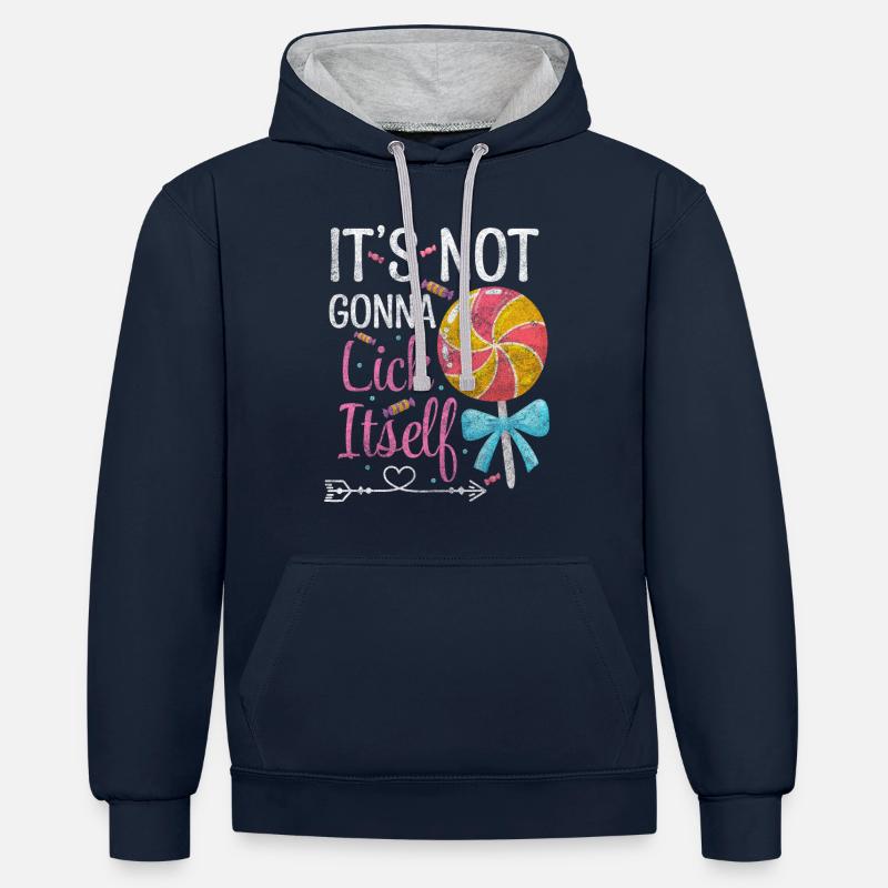 Candy Sugar Snacking Enjoyment - Contrast hoodie - navy/heather grey