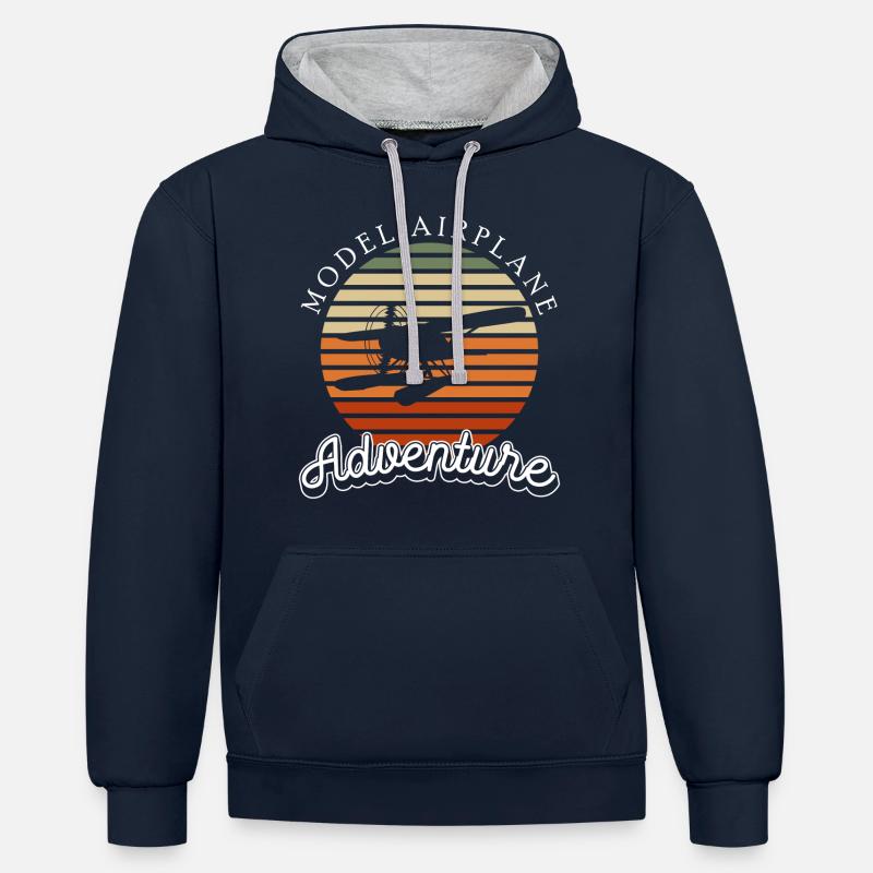 Model Maker Sky Model - Contrast hoodie - navy/heather grey