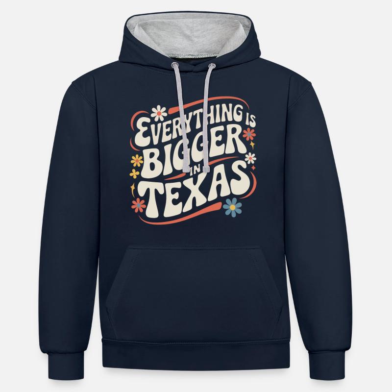 Texas State Texans Texas - Contrast hoodie - navy/heather grey
