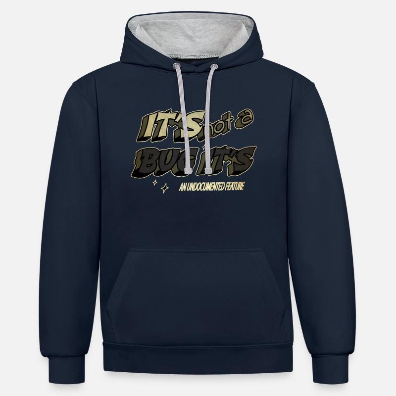C Sharp Programming College Étudiant - Sweat à capuche contrasté - bleu marine/gris chiné