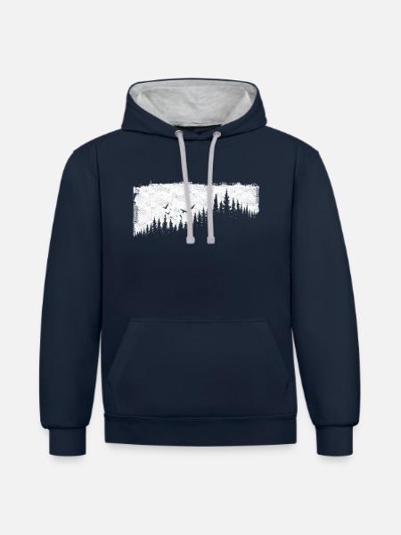 Forest - Contrast hoodie - navy/heather grey