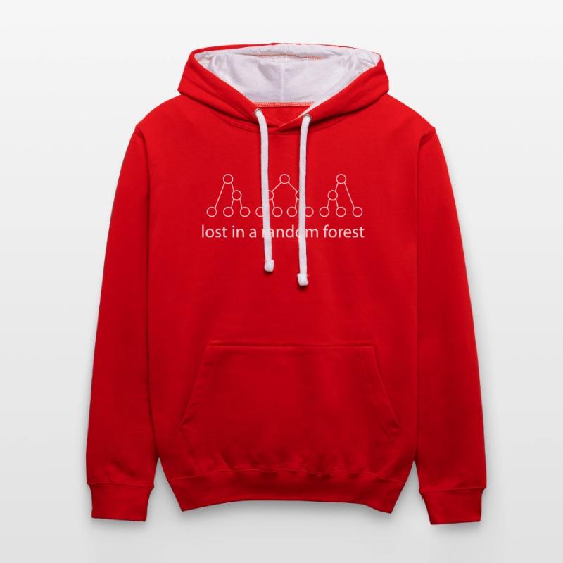 Forest Computer Science Data Science Gift Contrast hoodie