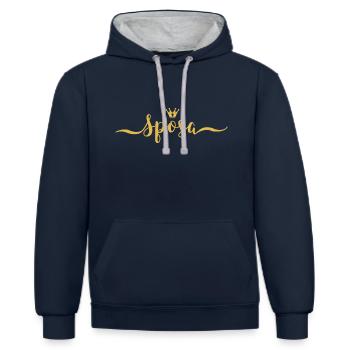Sposa Bride Bachelorette Bachelorette - Contrast hoodie - navy/heather grey - Front - Nico (186cm)