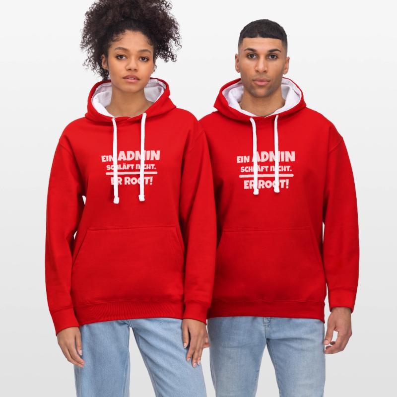 Admin System Administrator Funny saying linux Contrast hoodie