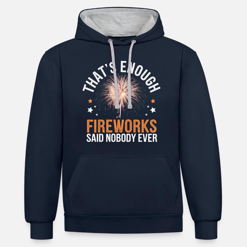 Pyrotechnics Fireworks Pyrotechnics - Contrast hoodie - navy/heather grey