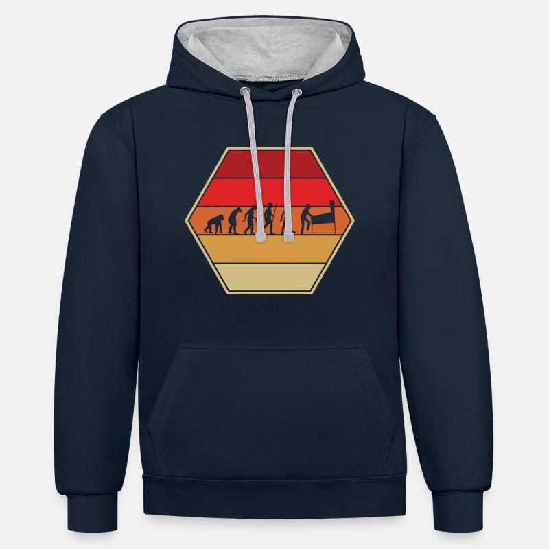 Pinball machine Evolution Pinball Development - Contrast hoodie - navy/heather grey