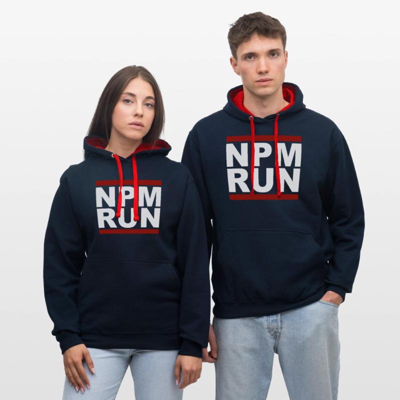 javascript, Javascript, npm run Kontrast-Hoodie