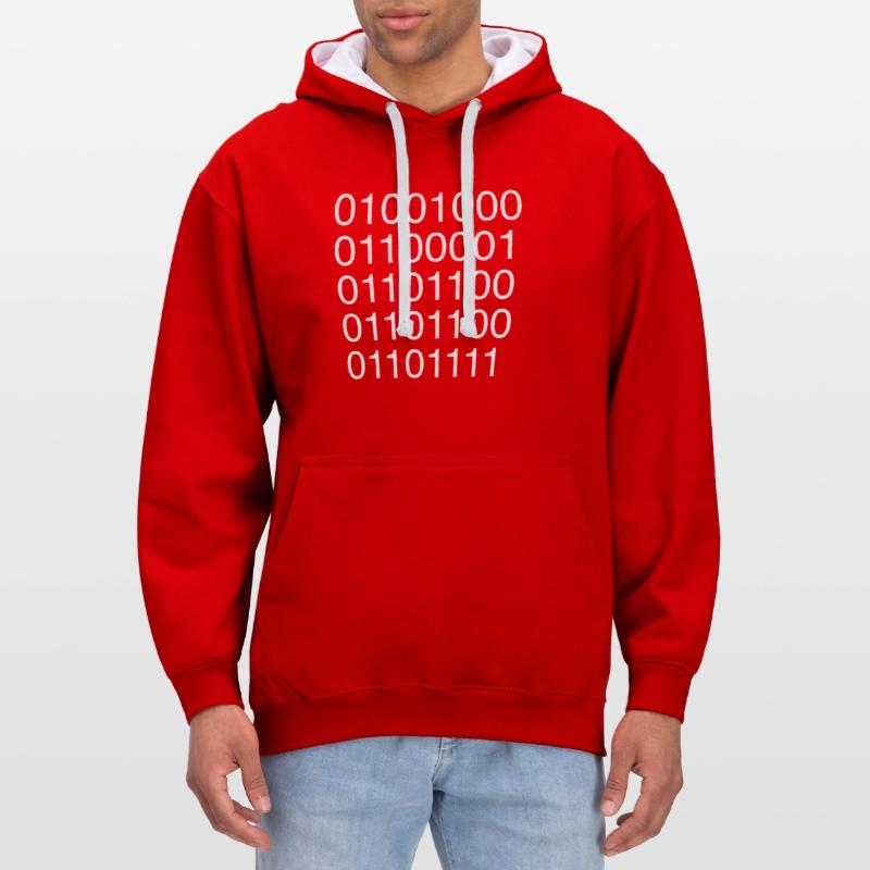 Computer scientist ASCII code binary Contrast hoodie