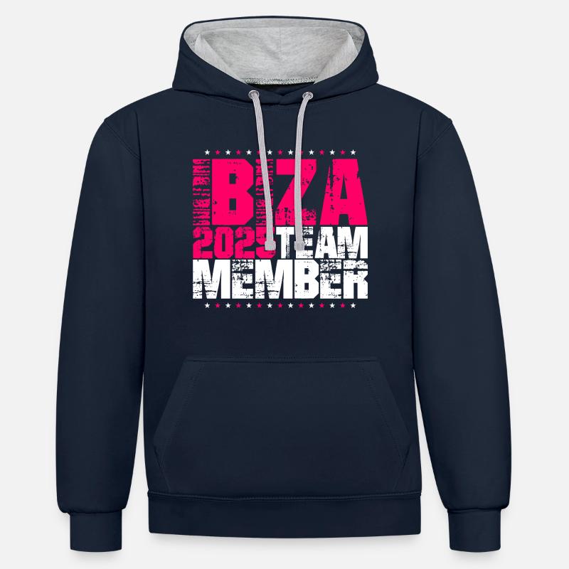 L’équipe d’Ibiza 2025 - Sweat à capuche contrasté - bleu marine/gris chiné