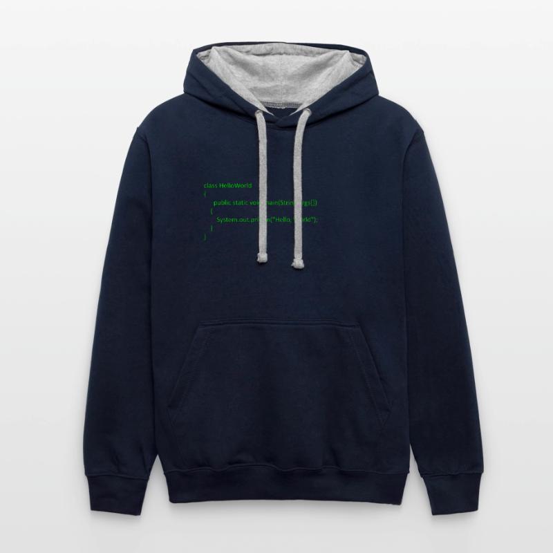 Java Hello World Contrast hoodie