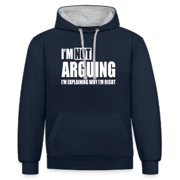 streiten - Kontrast-Hoodie - Navy/Grau meliert - Vorne - Nico (186cm)