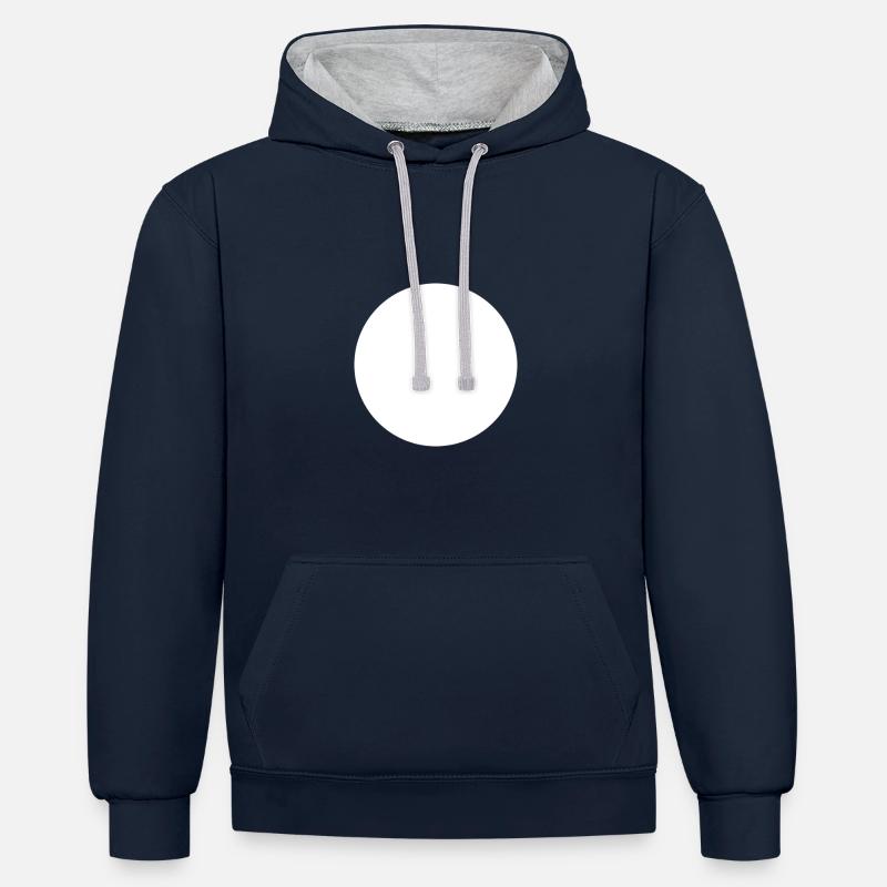 Point - Sweat à capuche contrasté - bleu marine/gris chiné