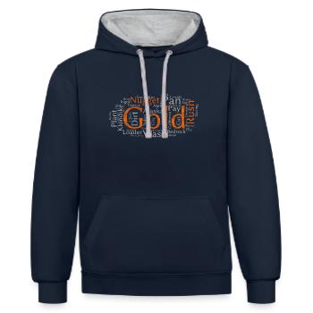 Goldrausch - Gold Rush Abenteuer im Yukon Nugget - Kontrast-Hoodie - Navy/Grau meliert - Vorne - Nico (186cm)