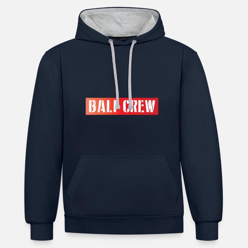Équipage de Bali - Sweat à capuche contrasté - bleu marine/gris chiné