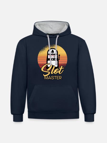 Slot Machine Master - Contrast hoodie - navy/heather grey
