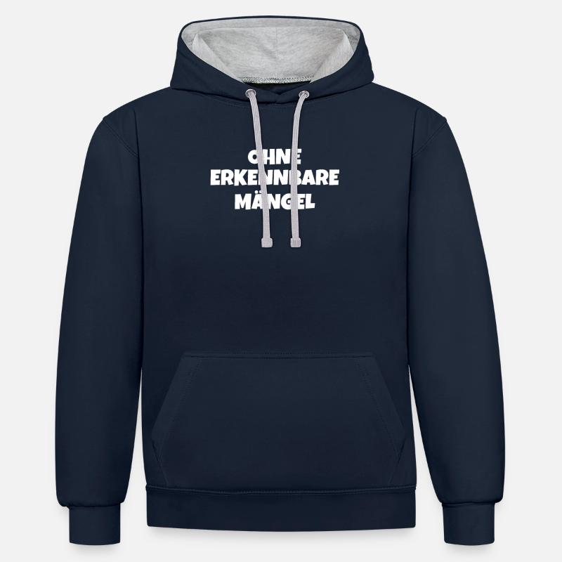 Without recognizable defects - Contrast hoodie - navy/heather grey