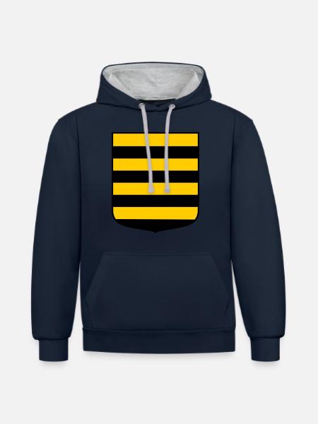 Rodent land - Contrast hoodie - navy/heather grey
