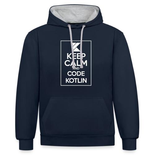 Keep Calm And Code Kotlin - Contrast hoodie