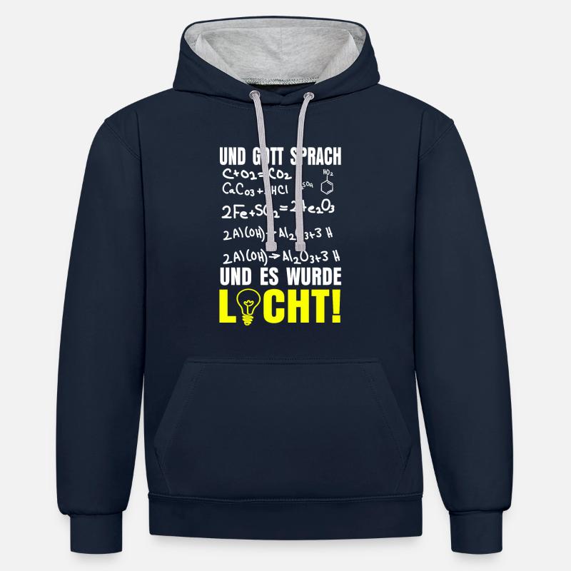Physique Formule Lumière - Sweat à capuche contrasté - bleu marine/gris chiné