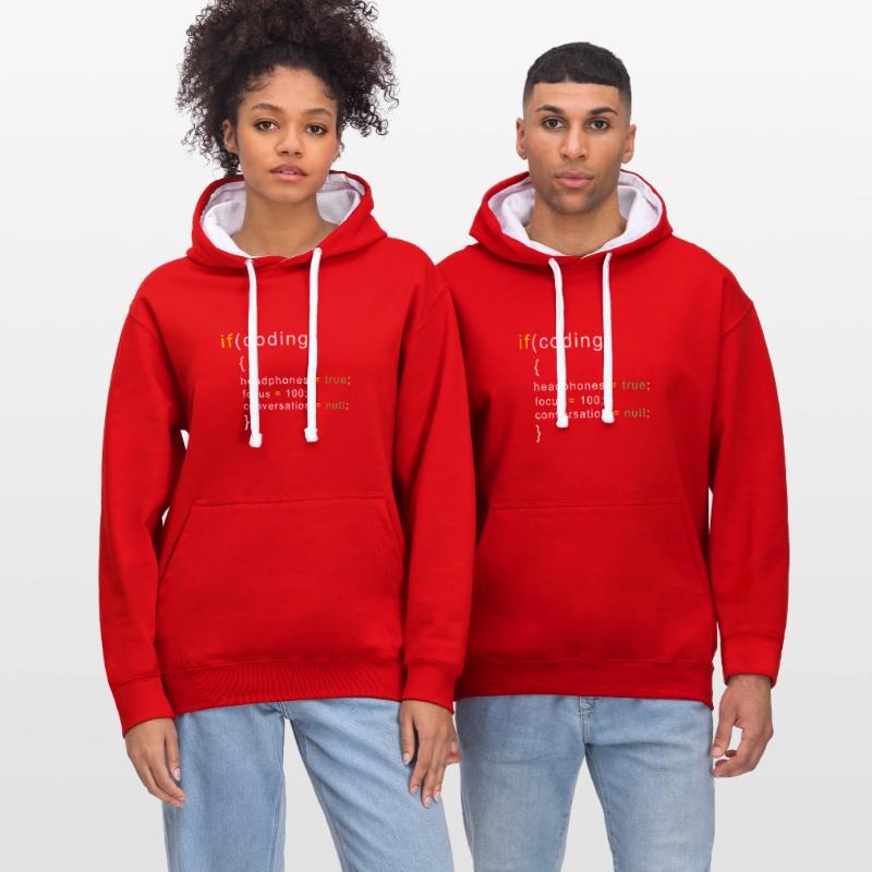 Codage du codeur Sweat à capuche contrasté