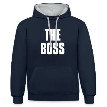 The Boss Partnerlook 1 - Kontrast-Hoodie - Navy/Grau meliert - Vorne - Nico (186cm)