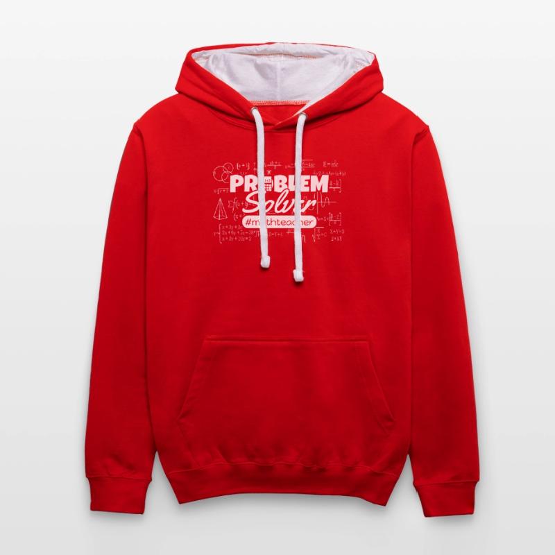 Mathematician Problem Solver #mathteacher Math Contrast hoodie