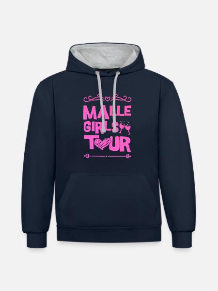Malle Party Team - Contrast hoodie - navy/heather grey