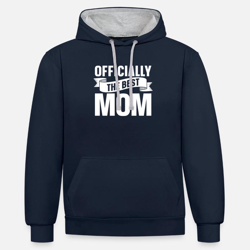 Mama Mutter Meilleure Maman - Sweat à capuche contrasté - bleu marine/gris chiné