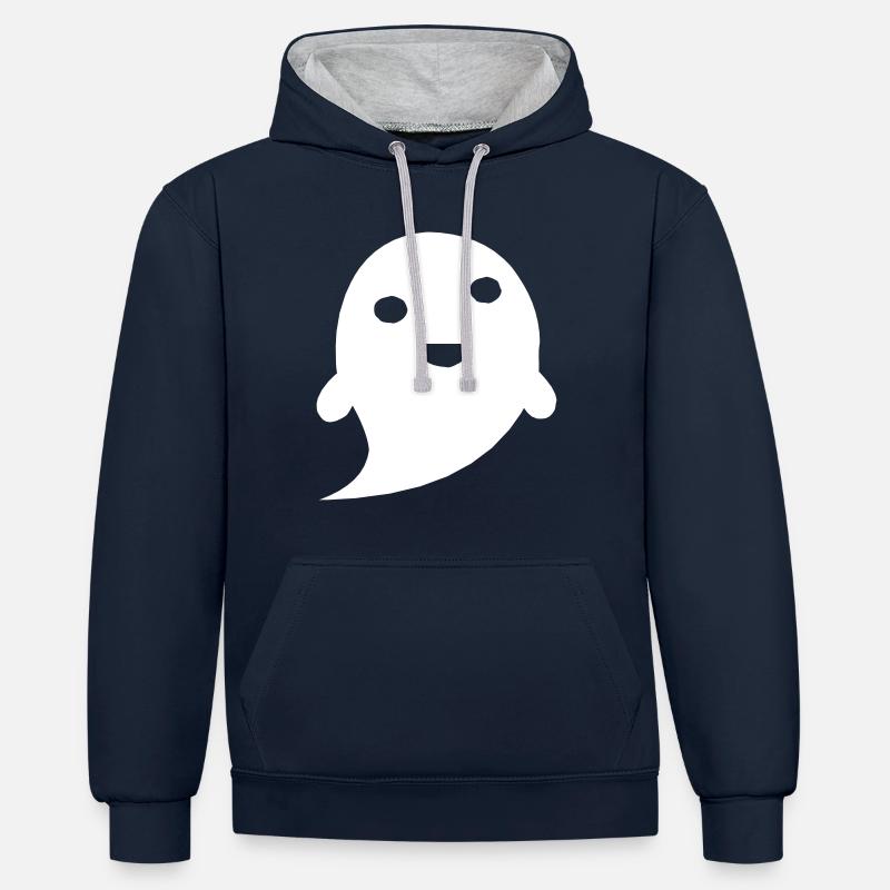 Esprit mignon - Sweat à capuche contrasté - bleu marine/gris chiné