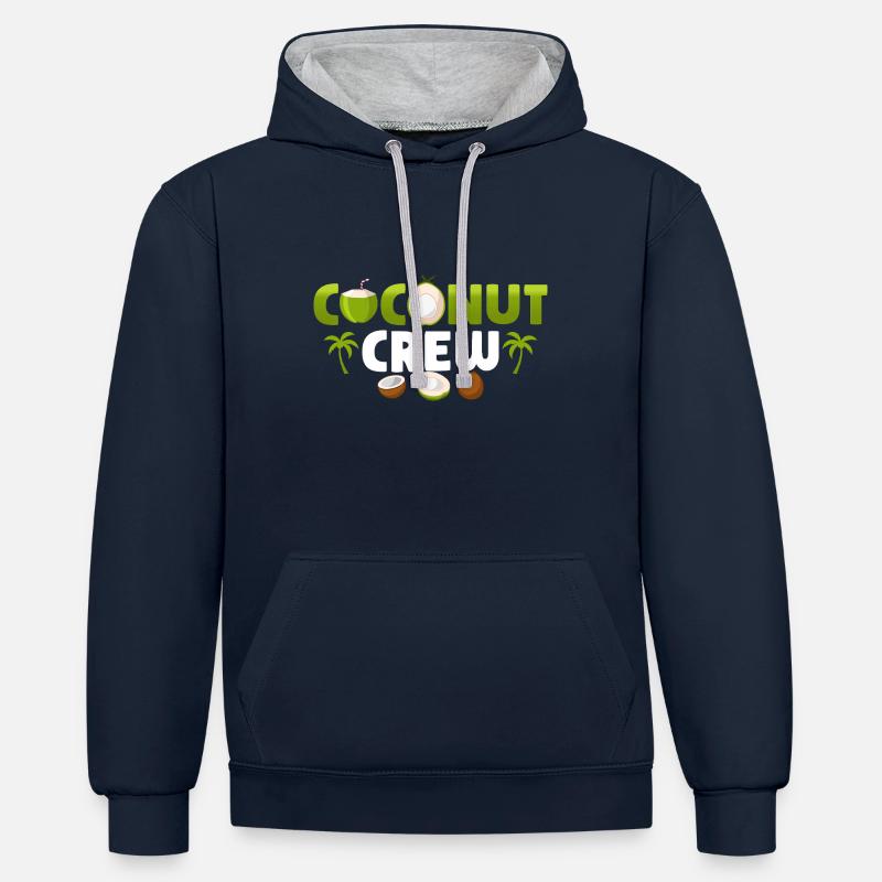 Cocotier Coconut Crew - Sweat à capuche contrasté - bleu marine/gris chiné