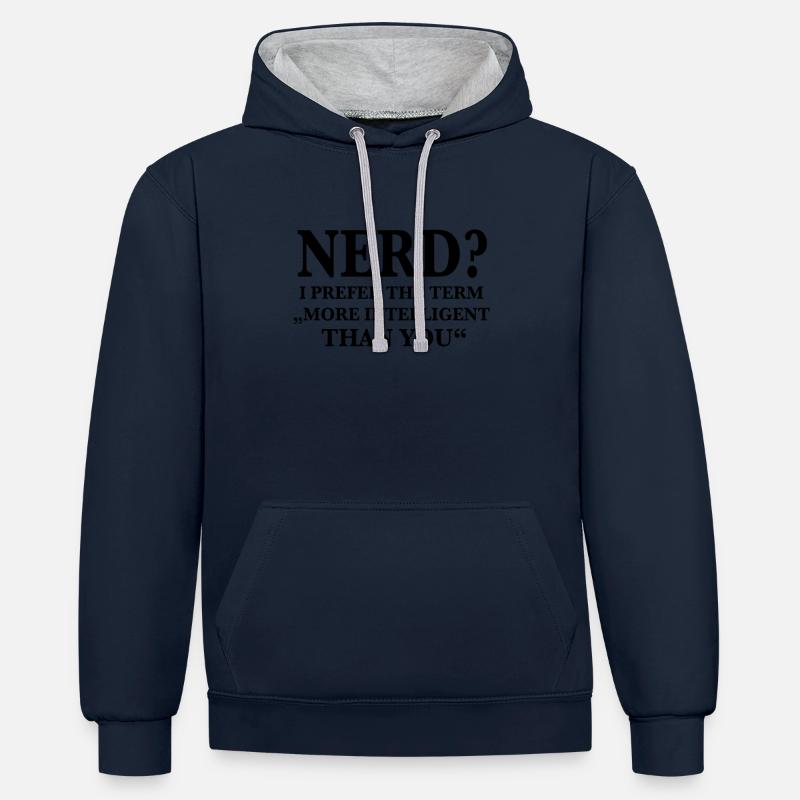 Nerd nerd nerd - Contrast hoodie - undefined