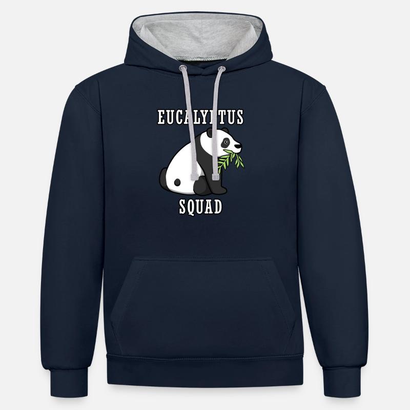 Joli koala australien Eucalyptus - Sweat à capuche contrasté - bleu marine/gris chiné