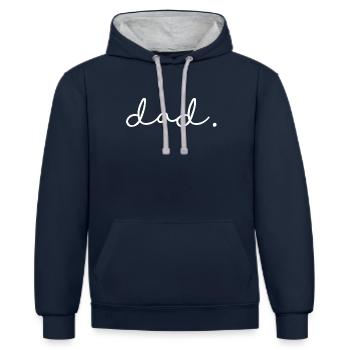 Dad / Dad / Father - Contrast hoodie - navy/heather grey - Front - Nico (186cm)