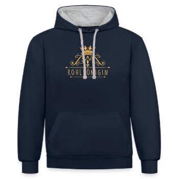 Cabbage Queen Cabbage King Royal Couple Cabbage RideTour - Contrast hoodie - navy/heather grey - Front - Nico (186cm)